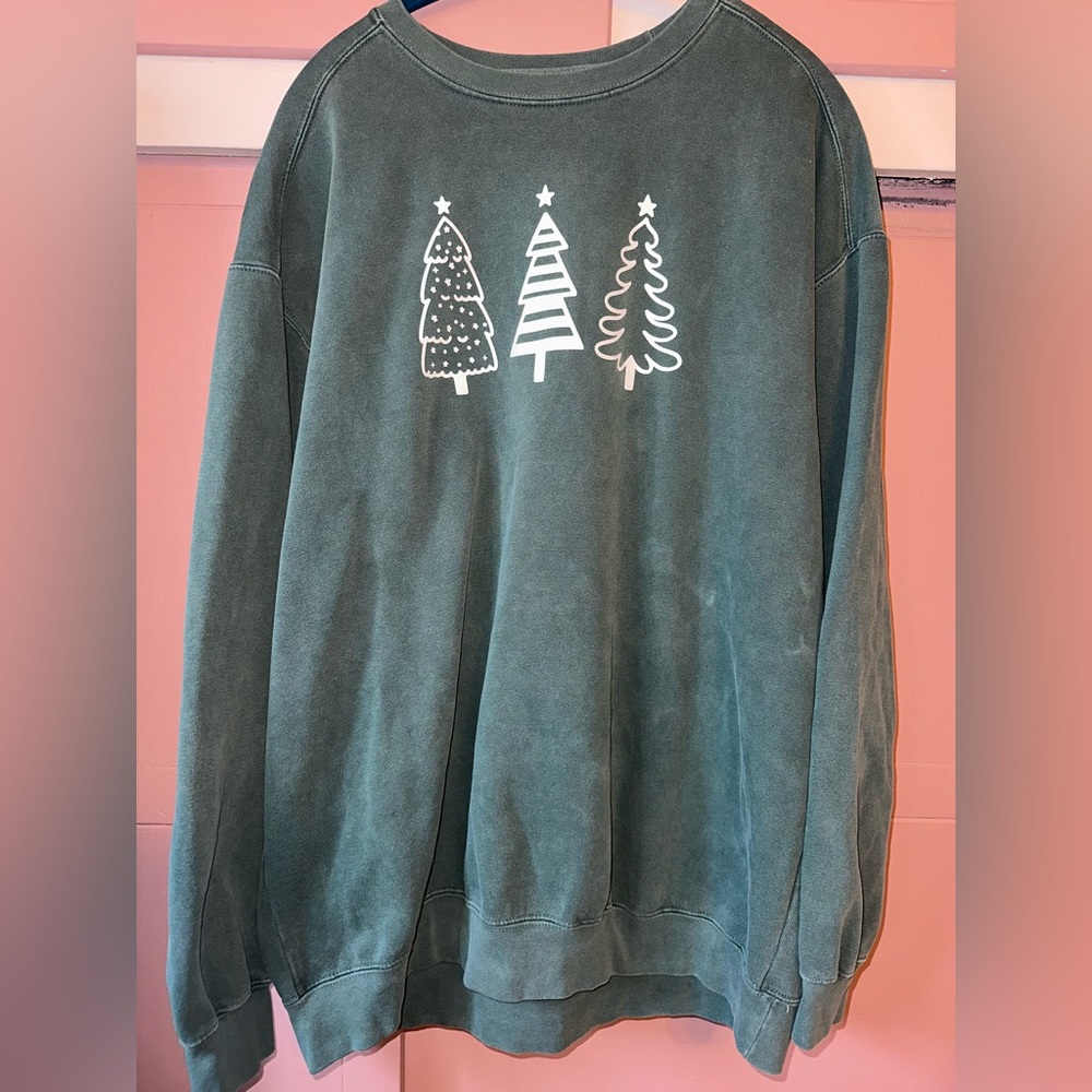 Faded Green Holiday Sweatshirt